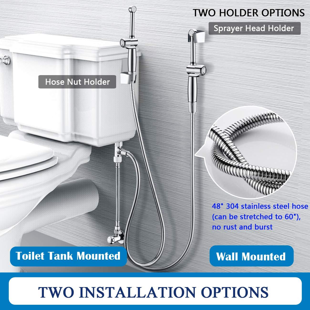 Handheld Bidet Sprayer Kit-Adjustable Pressure Control