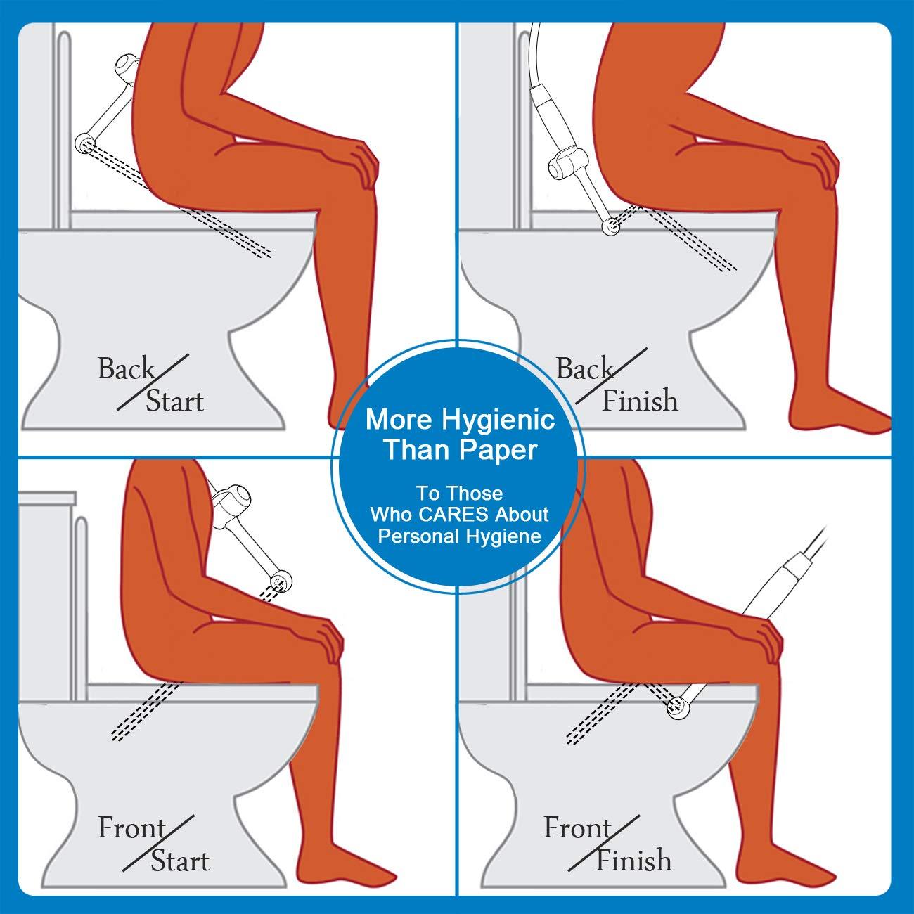 Handheld Bidet Sprayer Kit-Adjustable Pressure Control