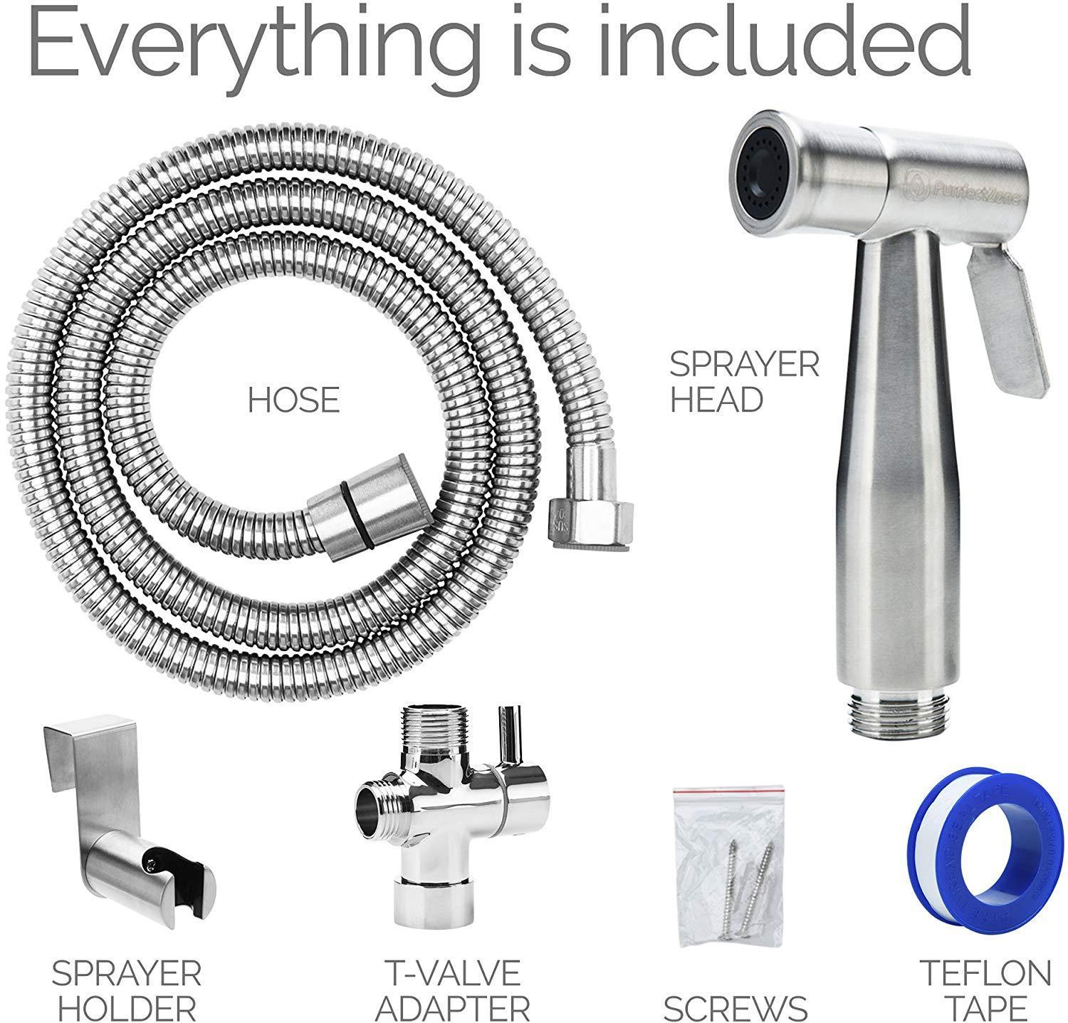 Handheld Bidet Sprayer Kit-Adjustable Pressure Control